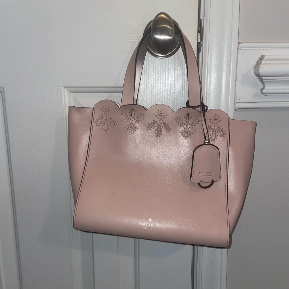 Kate Spade Magnolia Mini Mina Satchel/Crossbody Bag Blush Pink Whipstitch Eyelet